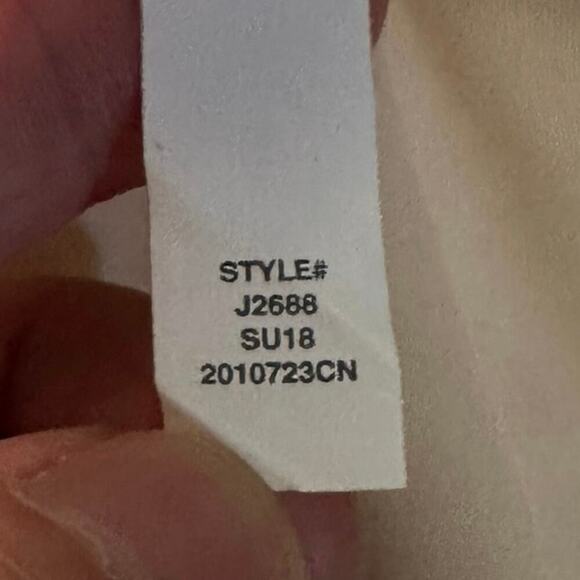 Madewell Silk Clover Button Front Dress in fresh strawberries lined v neck - Picture 8 of 11